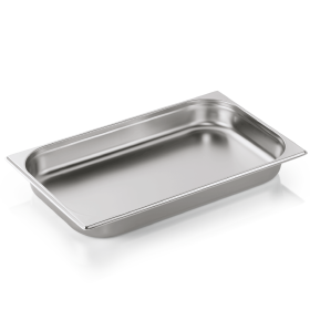 Bac gastro GN 1/1 inox chromé - Profondeur 65 mm (lot de 6)