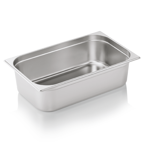 Bac gastro GN 1/1 inox chromé - Profondeur 150 mm (lot de 6)