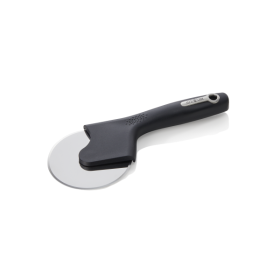 Roulette à pizza inox - manche en caoutchouc noir (lot de 12)