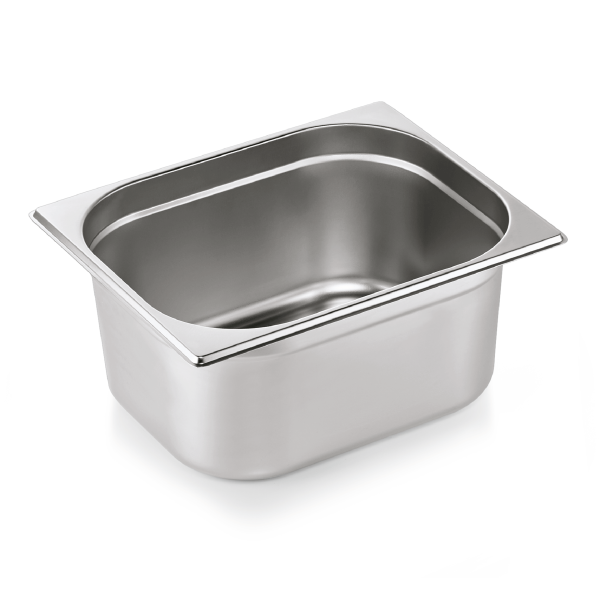 Bac gastro GN 1/2 inox chromé - Profondeur 150 mm (lot de 6)