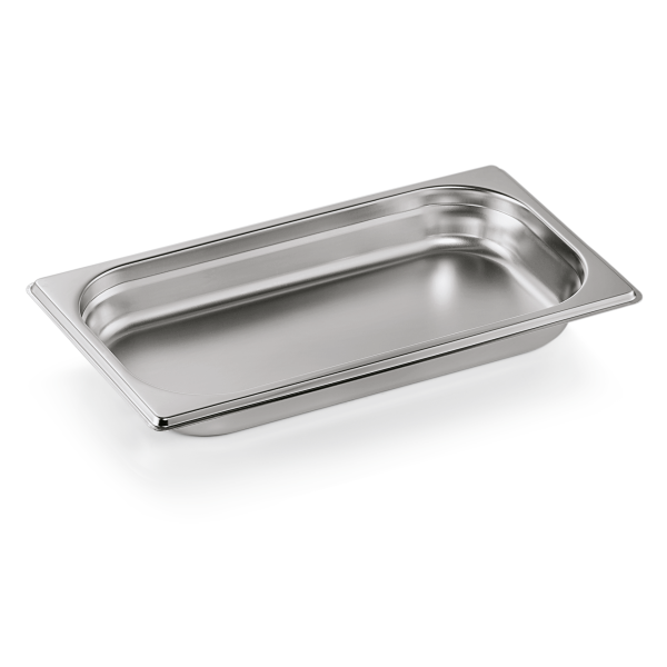 Bac gastro GN 1/3 inox chromé - Profondeur 40 mm (lot de 6)