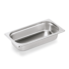 Bac gastro GN 1/3 inox chromé - Profondeur 65 mm (lot de 6)