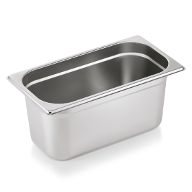 Bac gastro GN 1/3 inox chromé - Profondeur 150 mm (lot de 6)