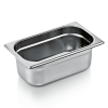 Bac gastro GN 1/4 inox chromé - Profondeur 100 mm (lot de 6)