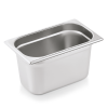 Bac gastro GN 1/4 inox chromé - Profondeur 150 mm (lot de 6)