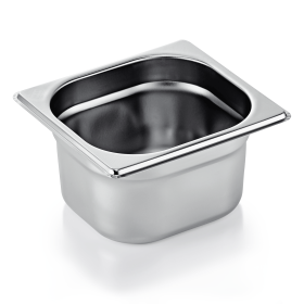 Bac gastro GN 1/6 inox chromé - Profondeur 100 mm (lot de 6)