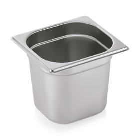 Bac gastro GN 1/6 inox chromé - Profondeur 150 mm (lot de 6)