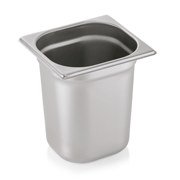 Bac gastro GN 1/6 inox chromé - Profondeur 200 mm (lot de 6)