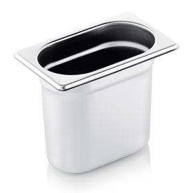 Bac gastro GN 1/9 inox chromé - Profondeur 150 mm (lot de 6)