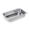 Bac gastro GN 1/1 inox chromé coins en U gaufrés - Profondeur 100 mm
