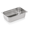 Bac gastro GN 1/1 inox chromé coins en U gaufrés - Profondeur 150 mm