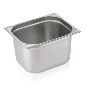 Bac gastro GN 1/2 inox chromé coins en U gaufrés - Profondeur 200 mm