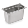 Bac gastro GN 1/3 inox chromé coins en U gaufrés - Profondeur 200 mm