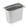 Bac gastro GN 1/4 inox chromé coins en U gaufrés - Profondeur 200 mm