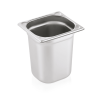 Bac gastro GN 1/6 inox chromé coins en U gaufrés - Profondeur 200 mm