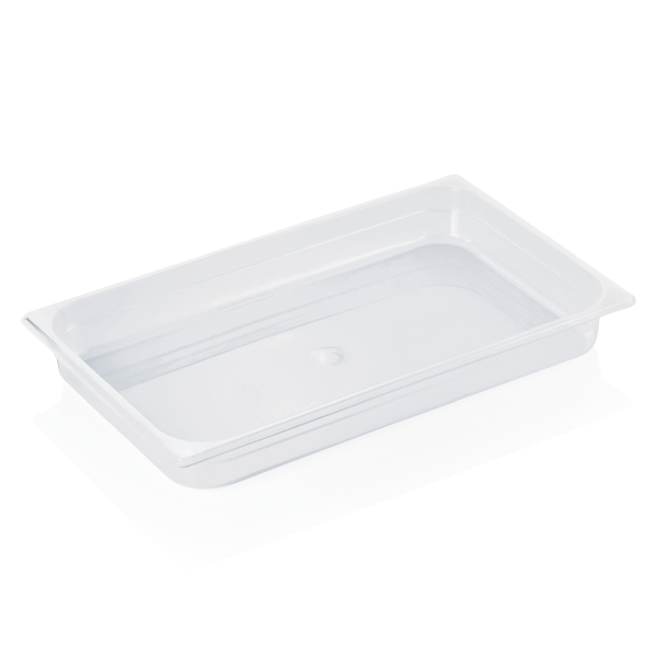 Bac gastro GN 1/1 polypropylène transparent - Profondeur 65 mm