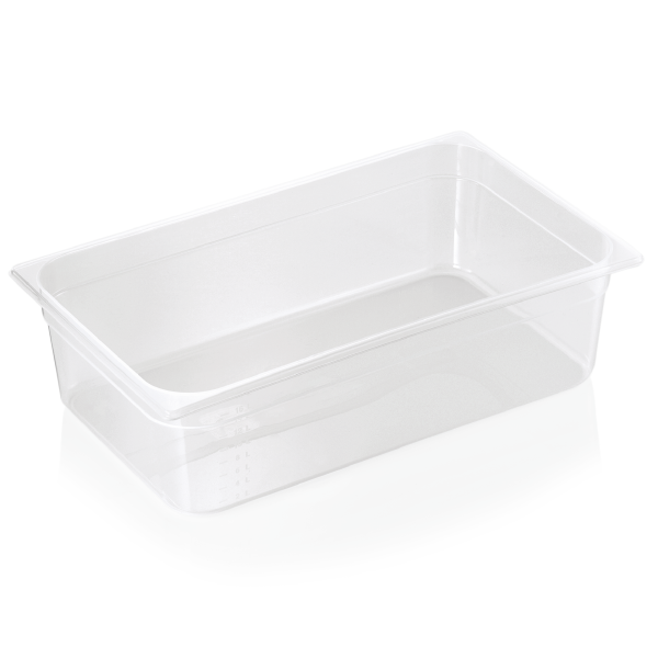 Bac gastro GN 1/1 polypropylène transparent - Profondeur 150 mm