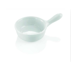 Mini bol en porcelaine avec manche - Ø 6 cm - 30 ml (lot de 12)