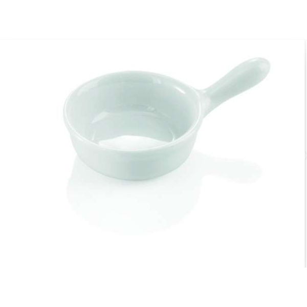 Mini bol en porcelaine avec manche - Ø 6 cm - 30 ml (lot de 12)