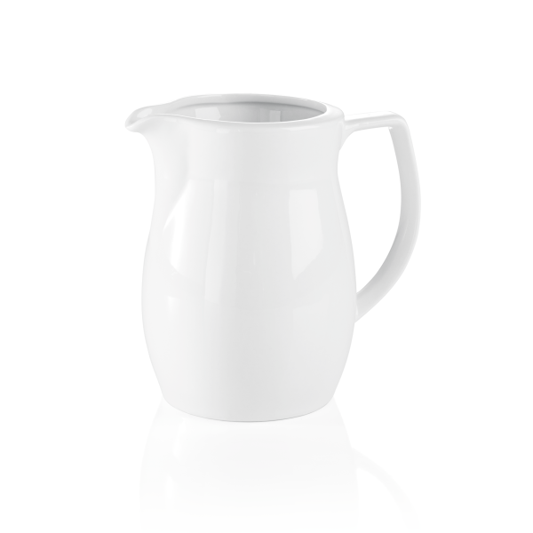 Cruche en porcelaine blanche - 1 L - Ø 10 x H 15,5 cm