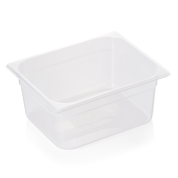Bac gastro GN 1/2 polypropylène transparent - Profondeur 150 mm