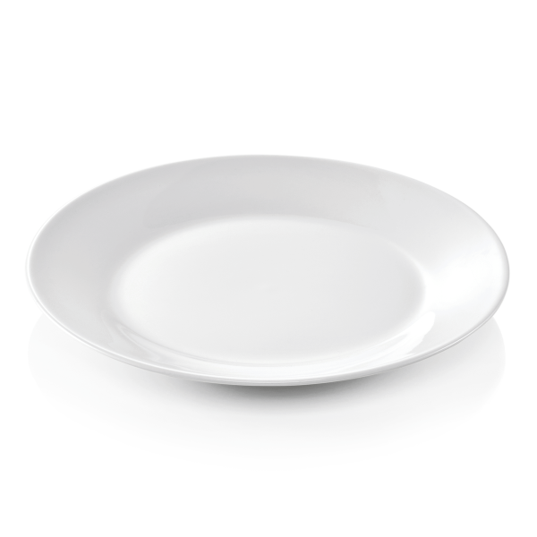 Assiette plate en porcelaine blanche - Ø 19 cm (lot de 12)