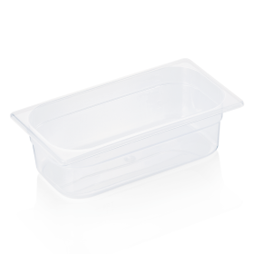 Bac gastro GN 1/3 polypropylène transparent - Profondeur 100 mm