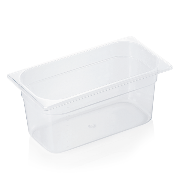 Bac gastro GN 1/3 polypropylène transparent - Profondeur 150 mm