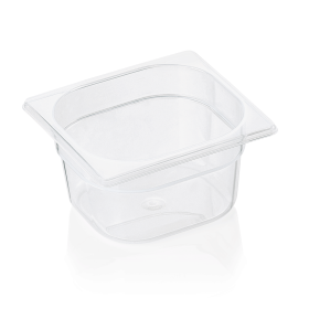 Bac gastro GN 1/6 polypropylène transparent - Profondeur 100 mm