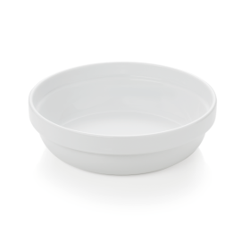 Saladier en porcelaine fond plat - Ø 19 cm, 1 L (lot de 6)