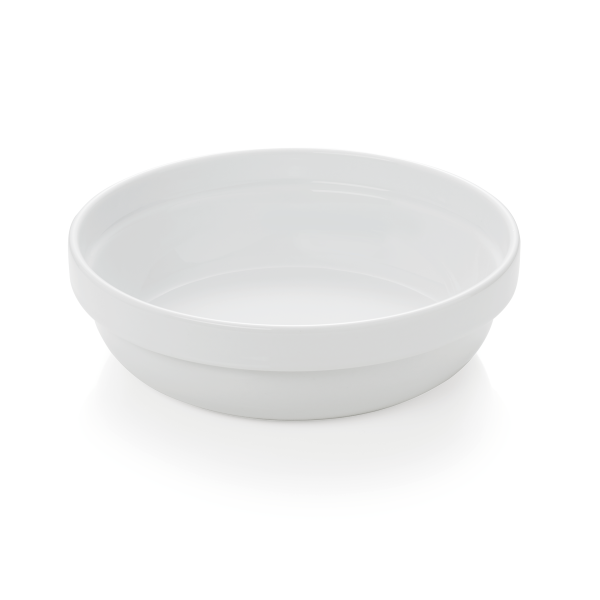 Saladier en porcelaine fond plat - Ø 19 cm, 1 L (lot de 6)