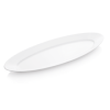Plat de présentation ovale torpille - Porcelaine blanche - 60 x 21,5 cm (lot de 6)