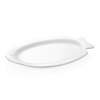 Plat à poisson - Porcelaine blanche - 37,5 x 25 cm (lot de 6)