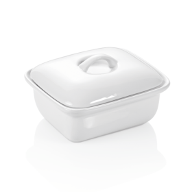 Beurrier en porcelaine - 250 g - 13 × 11 cm