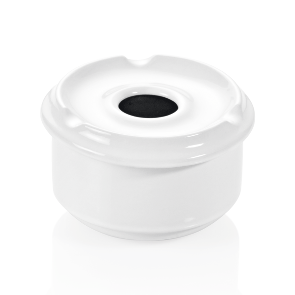 Cendrier coupe-vent empilable - Porcelaine - Ø 10 cm - H. 7,5 cm (lot de 6)