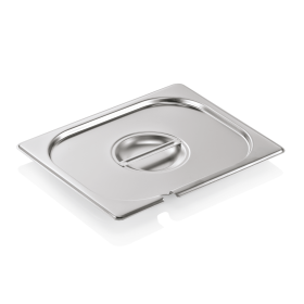Couvercle GN 1/2 inox 18/8 avec évidement pour cuillère