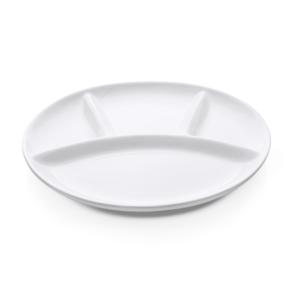 Assiette à fondue en porcelaine - Ø 25 cm (lot de 6)