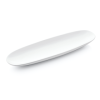 Plat de présentation ovale en porcelaine - 36 x 9,5 cm (lot de 6)