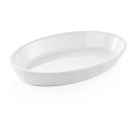 Plat à gratin ovale en porcelaine - 22 x 13,5 x 4 cm