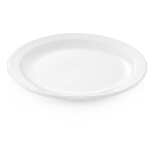 Assiette plate en porcelaine - Ø 25,5 cm (lot de 6)