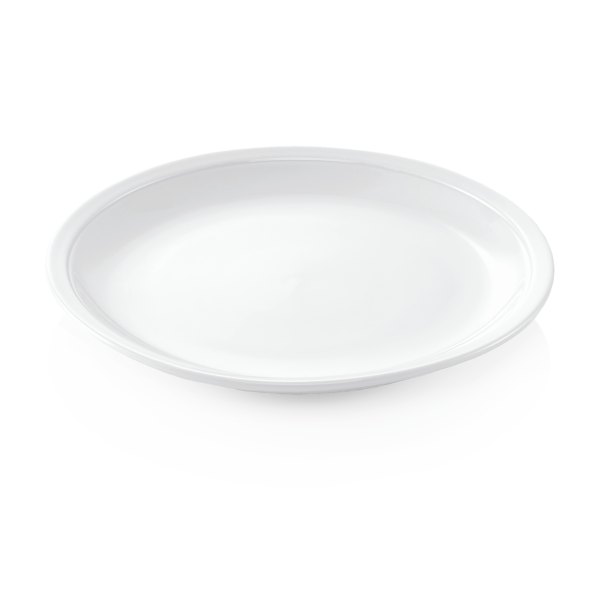 Assiette plate en porcelaine bords renforcés - Ø 19 cm (lot de 6)