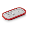 Couvercle GN 1/4 inox 18/8 avec joint silicone