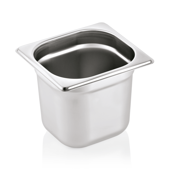 Bac gastro GN 1/6 inox 18/8 – Profondeur 150 mm