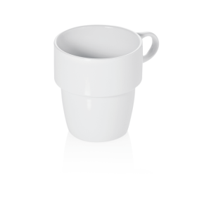 Mug empilable en porcelaine forme conique - Ø 8 cm - 250 ml (lot de 6)