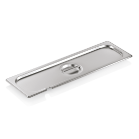 Couvercle GN 2/4 inox 18/8 avec encoche pour cuillère
