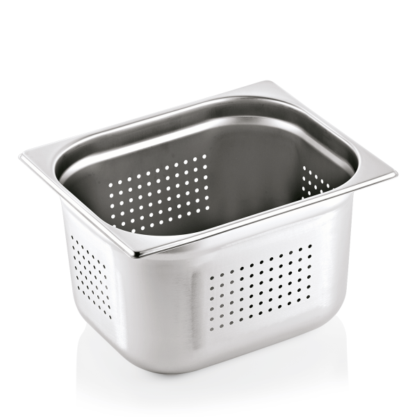 Bac gastro GN 1/2 inox 18/8 perforé – Profondeur 200 mm