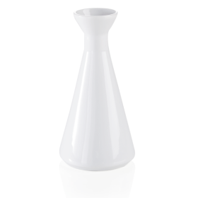 Vase soliflore en porcelaine blanche - H 15 cm - Ø 4 cm