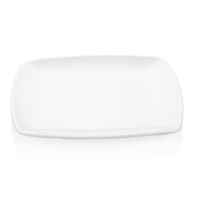 Assiette carrée en porcelaine - 21 x 21 cm (lot de 6)