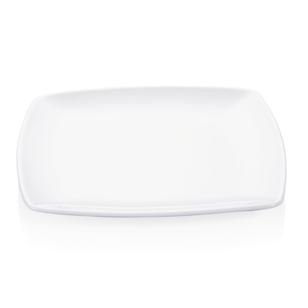 Assiette carrée en porcelaine - 21 x 21 cm (lot de 6)