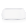 Assiette carrée en porcelaine - 21 x 21 cm (lot de 6)